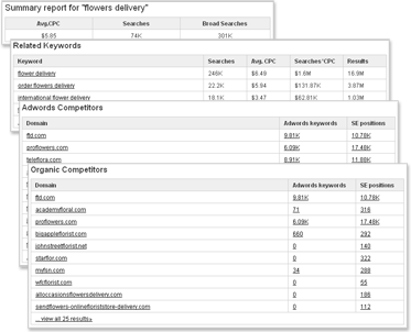 SEMCompete Keyword Research: Summary Report